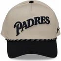 casquette-courbee-beige-et-noire-snapback-rise-structured-san-diego-padres-mlb-nike