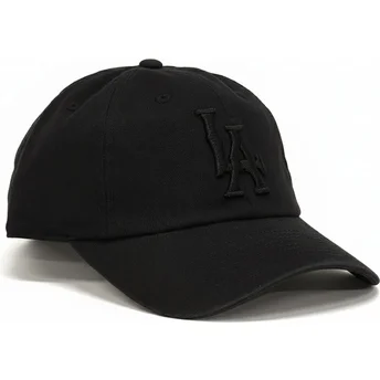 Cappellino curvo nero regolabile con logo nero Los Angeles Dodgers Ballpark di American Needle