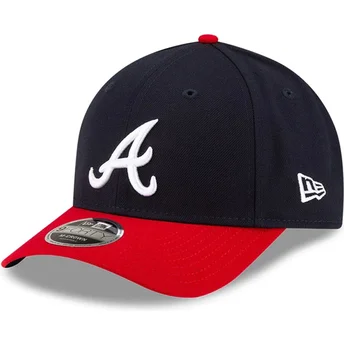 Marinblå och röd kurvad keps snapback 9FORTY M-Crown Player Replica från Atlanta Braves MLB av New Era