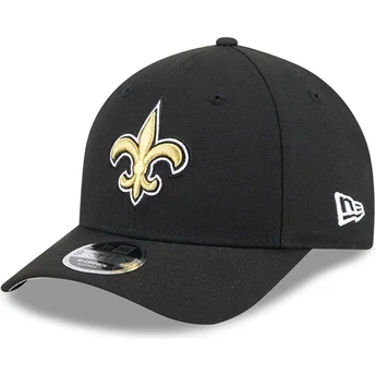 Cappellino curvo nero snapback 9FORTY M-Crown Team dei New Orleans Saints NFL di New Era