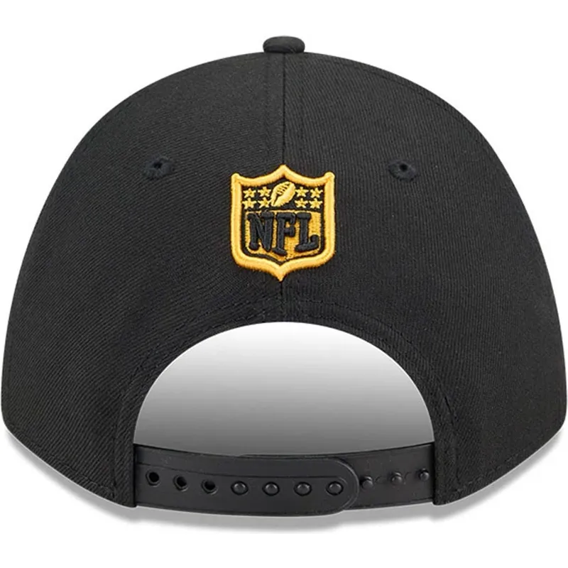 casquette-courbee-noire-snapback-9forty-m-crown-team-pittsburgh-steelers-nfl-new-era