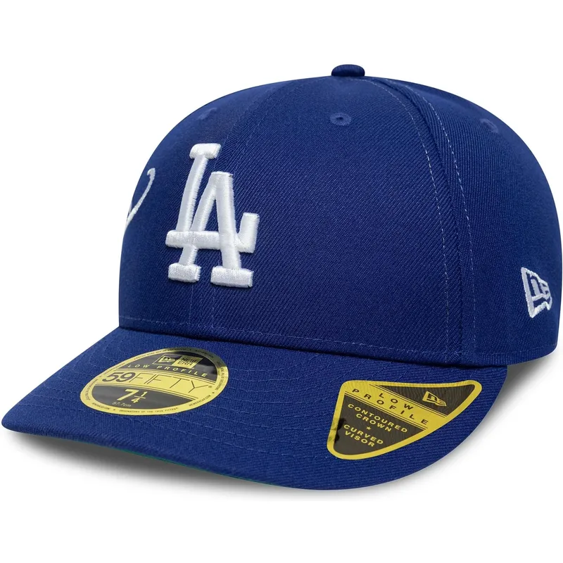 new-era-curved-brim-59fifty-low-profile-precurved-est-script-los-angeles-dodgers-mlb-blue-fitted-cap