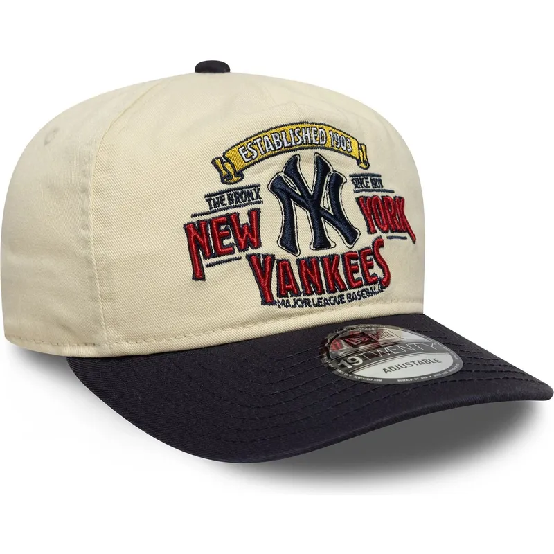 new-era-curved-brim-19twenty-washed-graphic-new-york-yankees-mlb-beige-and-navy-blue-adjustable-cap