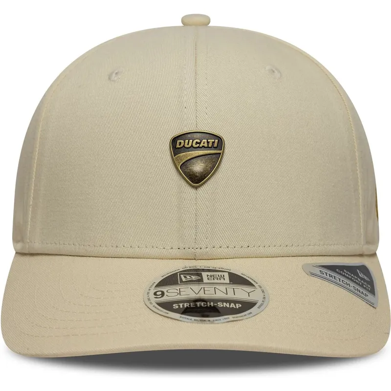 cappellino-curvo-beige-snapback-9seventy-stretch-snap-seasonal-di-ducati-motor-motogp-di-new-era