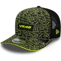 casquette-trucker-noire-et-jaune-9seventy-stretch-snap-all-over-print-valentino-rossi-vr46-motogp-new-era