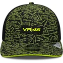 casquette-trucker-noire-et-jaune-9seventy-stretch-snap-all-over-print-valentino-rossi-vr46-motogp-new-era