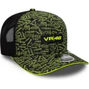 cappellino-trucker-nero-e-giallo-9seventy-stretch-snap-all-over-print-di-valentino-rossi-vr46-motogp-di-new-era