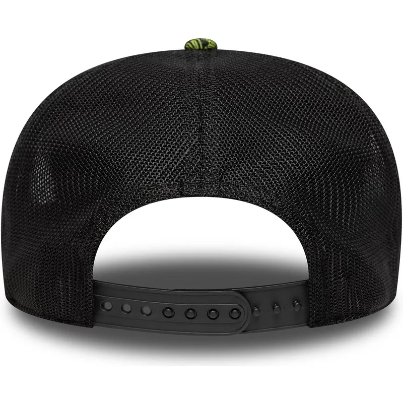 casquette-trucker-noire-et-jaune-9seventy-stretch-snap-all-over-print-valentino-rossi-vr46-motogp-new-era