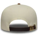new-era-curved-brim-9fifty-a-frame-suede-visor-los-angeles-dodgers-mlb-beige-and-brown-adjustable-cap