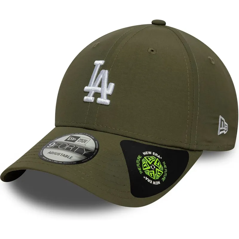 cappellino-curva-verde-regolabile-9forty-recycled-midi-dei-los-angeles-dodgers-mlb-di-new-era