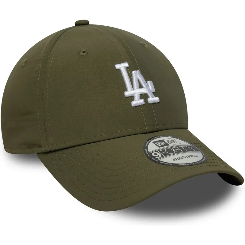 grune-verstellbare-curved-cap-9forty-recycled-midi-der-los-angeles-dodgers-mlb-von-new-era