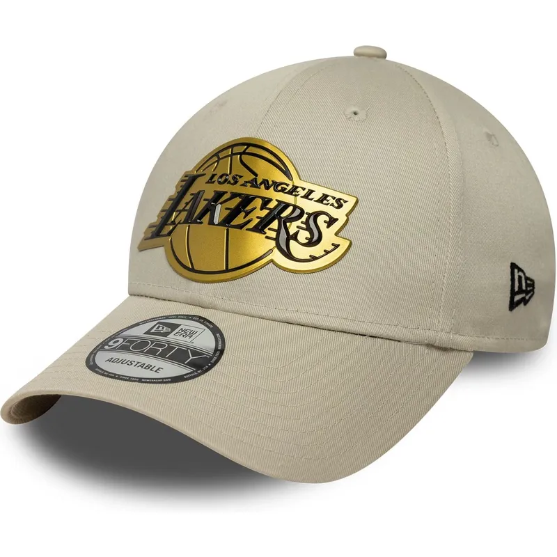 czapka-z-daszkiem-bezowa-snapback-9forty-metallic-los-angeles-lakers-nba-new-era