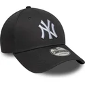 casquette-courbee-grise-ajustable-9forty-league-essential-new-york-yankees-mlb-new-era