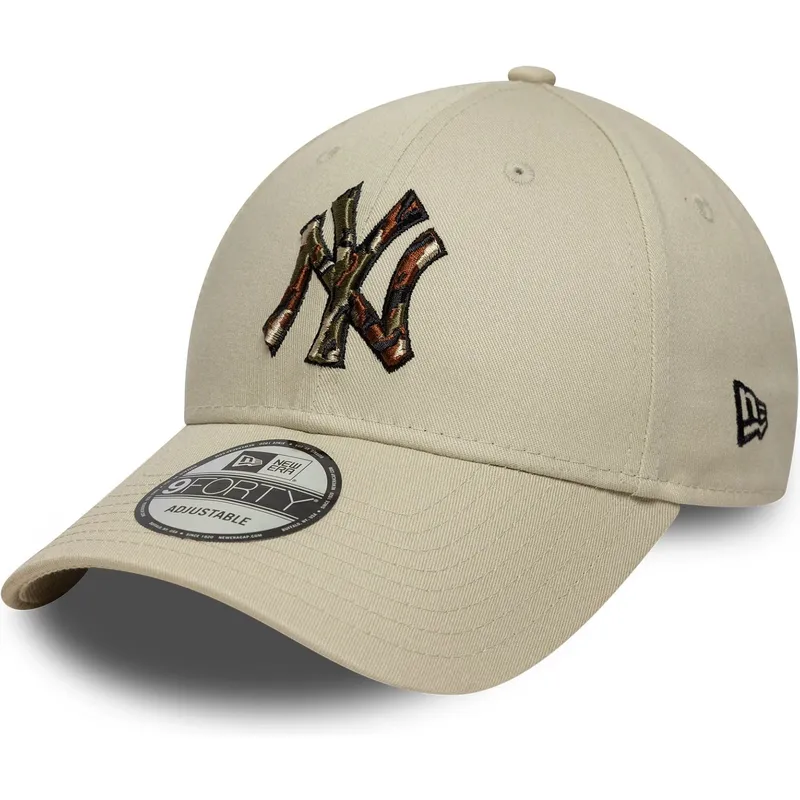 bojd-beige-justerbar-keps-9forty-camo-infill-fran-new-york-yankees-mlb-av-new-era