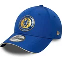 cappellino-curvo-blu-regolabile-9forty-retro-del-chelsea-football-club-premier-league-di-new-era