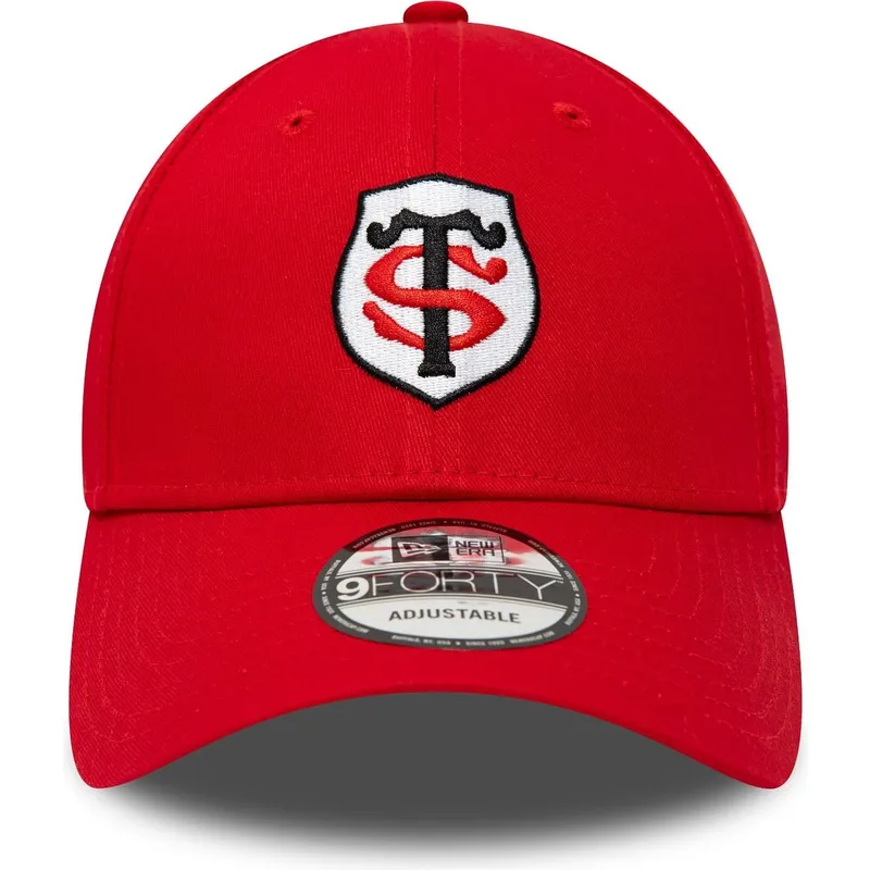 casquette-courbee-rouge-ajustable-9forty-core-stade-toulousain-top-14-new-era