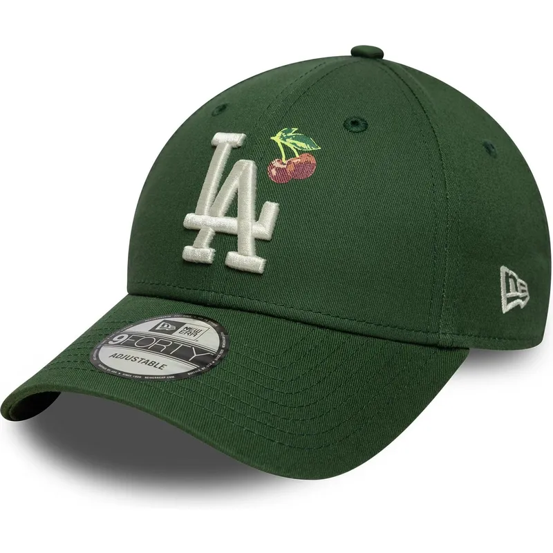 cappellino-con-visiera-curva-verde-regolabile-9forty-fruit-icon-dei-los-angeles-dodgers-mlb-di-new-era