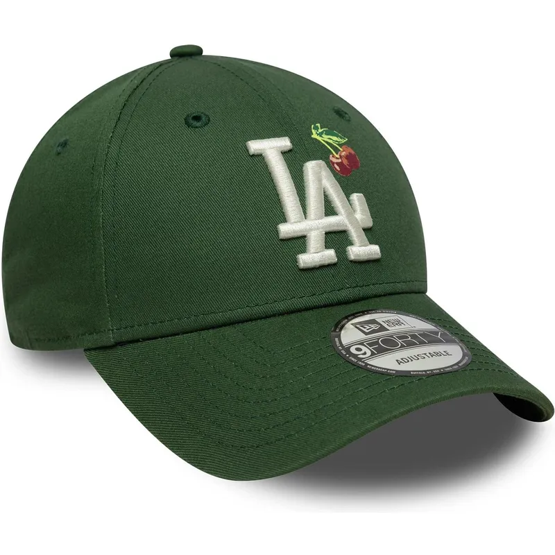 casquette-courbee-verte-ajustable-9forty-fruit-icon-los-angeles-dodgers-mlb-new-era