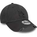 casquette-courbee-grise-ajustable-avec-logo-grise-9forty-wash-distress-los-angeles-dodgers-mlb-new-era