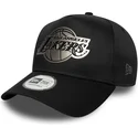 svart-bojd-keps-snapback-9forty-e-frame-metallic-los-angeles-lakers-nba-fran-new-era