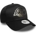 schwarze-gebogene-snapback-kappe-9forty-e-frame-metallic-der-los-angeles-lakers-nba-von-new-era