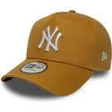 gorra-curva-marron-snapback-9forty-e-frame-league-essential-de-new-york-yankees-mlb-de-new-era