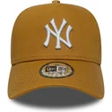 cappellino-curvo-marrone-snapback-9forty-e-frame-league-essential-di-new-york-yankees-mlb-di-new-era