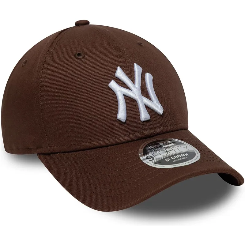 casquette-courbee-marron-snapback-9forty-m-crown-new-york-yankees-mlb-new-era