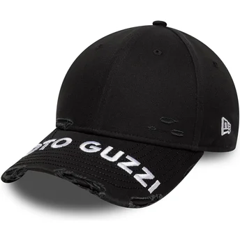 Cappellino curvo nero regolabile 9FORTY M-Crown Distressed di Moto Guzzi di New Era