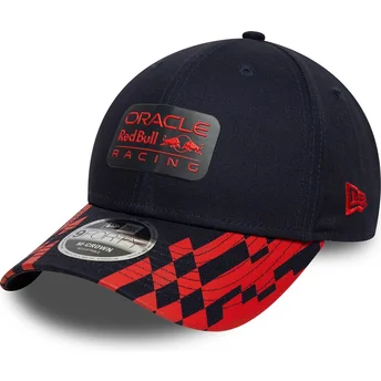 Marinblå och röd kurvad keps snapback 9FORTY M-Crown Visor Print från Red Bull Racing Formula 1 av New Era