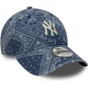 cappellino-curvo-blu-regolabile-9twenty-washed-paisley-dei-new-york-yankees-mlb-di-new-era