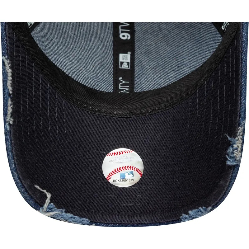 new-era-curved-brim-9twenty-denim-distress-new-york-yankees-mlb-blue-adjustable-cap