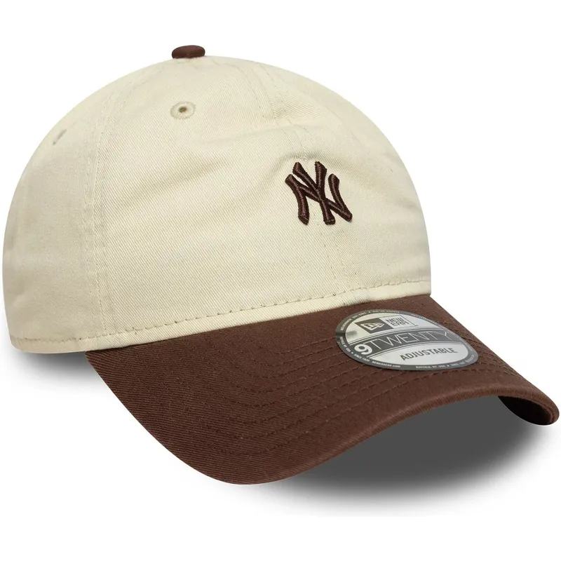 bojd-keps-beige-och-brun-justerbar-9twenty-mini-washed-new-york-yankees-mlb-fran-new-era