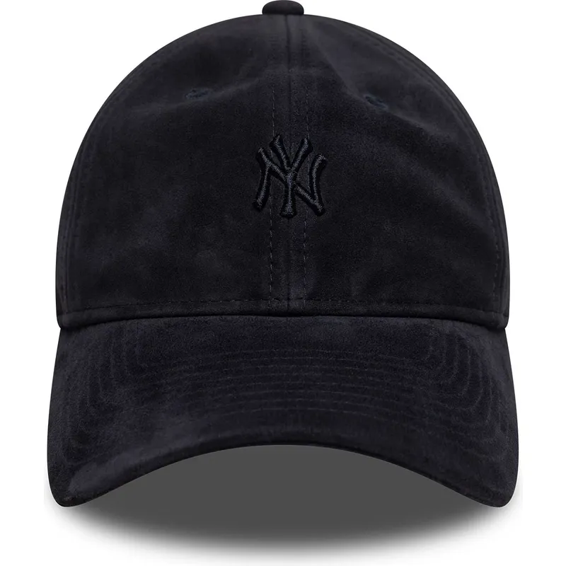 granatowa-zakrzywiona-czapka-regulowana-z-granatowym-logo-9twenty-suede-new-york-yankees-mlb-new-era