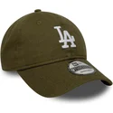 zielona-regulowana-czapka-z-zakrzywionym-daszkiem-9twenty-linen-los-angeles-dodgers-mlb-new-era