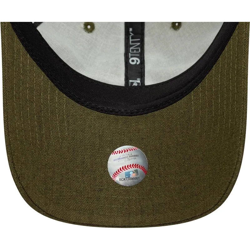 new-era-curved-brim-9twenty-linen-los-angeles-dodgers-mlb-green-adjustable-cap