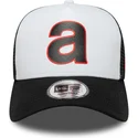weisse-und-schwarze-e-frame-trucker-cap-von-aprilia-piaggio-von-new-era
