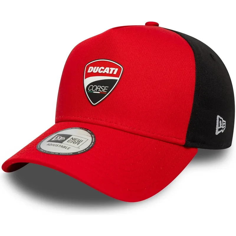 rote-gebogene-snapback-kappe-9forty-e-frame-von-ducati-motor-motogp-von-new-era