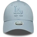 gorra-curva-azul-claro-ajustable-con-logo-azul-para-mujer-9forty-metallic-logo-de-los-angeles-dodgers-mlb-de-new-era