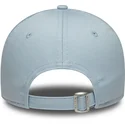 ljusbla-justerbar-kurvad-keps-med-bla-logotyp-for-dam-9forty-metallic-logo-fran-los-angeles-dodgers-mlb-av-new-era