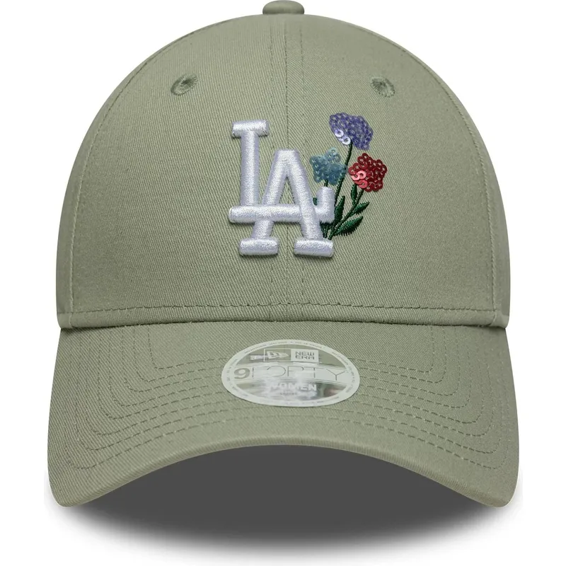 gorra-curva-verde-claro-ajustable-para-mujer-9forty-floral-icon-de-los-angeles-dodgers-mlb-de-new-era
