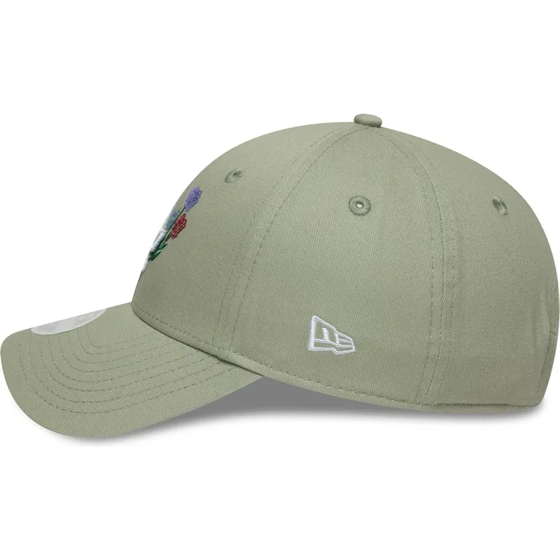 cappellino-con-visiera-curva-verde-chiaro-regolabile-da-donna-9forty-floral-icon-dei-los-angeles-dodgers-mlb-di-new-era