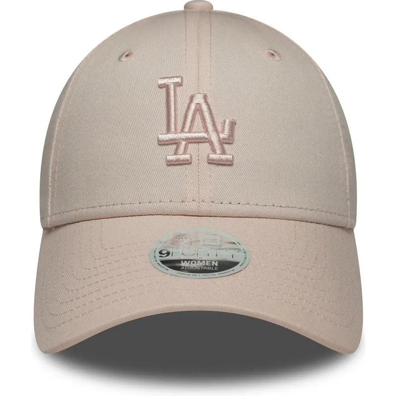 justerbar-rosa-bojd-keps-med-rosa-logotyp-for-dam-9forty-league-essential-midi-fran-los-angeles-dodgers-mlb-av-new-era