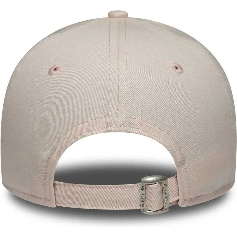 casquette-courbee-rose-ajustable-avec-logo-rose-pour-femme-9forty-league-essential-midi-los-angeles-dodgers-mlb-new-era