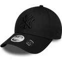 new-era-curved-brim-women-black-logo-9forty-bow-back-new-york-yankees-mlb-black-adjustable-cap