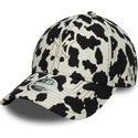 cappellino-curvo-nero-e-bianco-regolabile-da-donna-9forty-cow-midi-dei-new-york-yankees-mlb-di-new-era