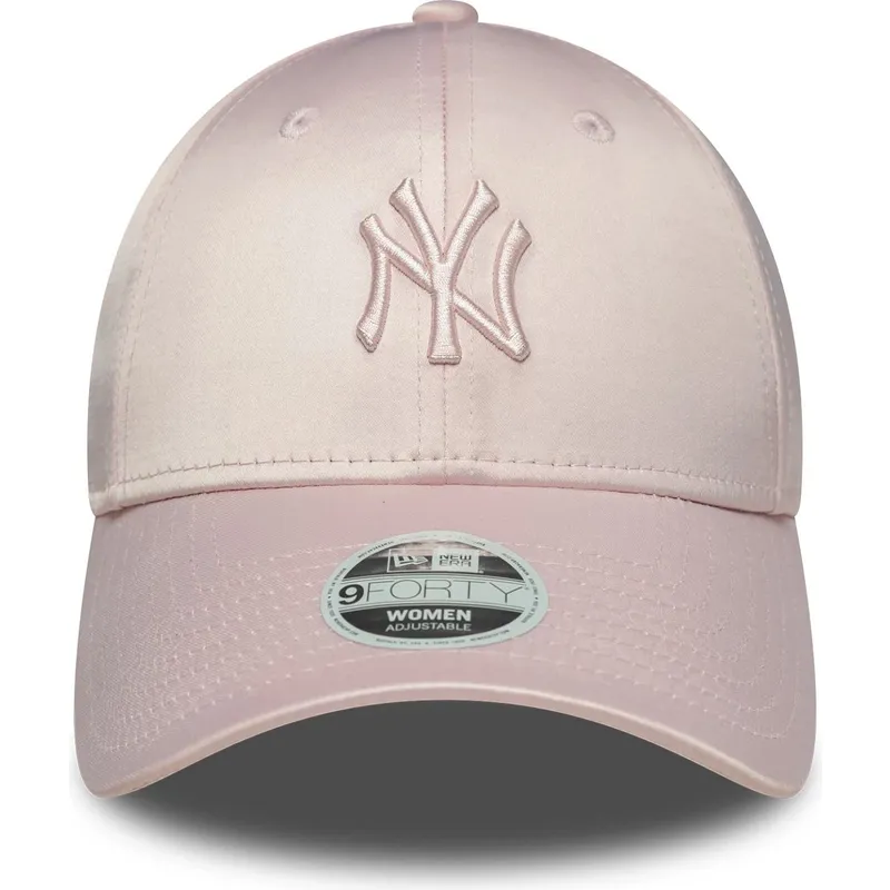 cappellino-curvo-rosa-regolabile-con-logo-rosa-da-donna-9forty-satin-dei-new-york-yankees-mlb-di-new-era