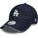 cappellino-con-visiera-curva-blu-navy-regolabile-da-donna-9twenty-denim-stitch-dei-los-angeles-dodgers-mlb-di-new-era