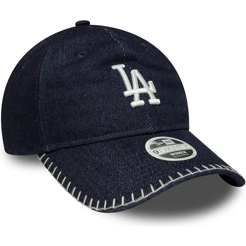 marinbla-bojd-justerbar-keps-for-dam-9twenty-denim-stitch-fran-los-angeles-dodgers-mlb-av-new-era