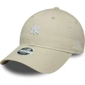 bojd-beige-justerbar-keps-for-dam-9twenty-washed-mini-fran-new-york-yankees-mlb-av-new-era
